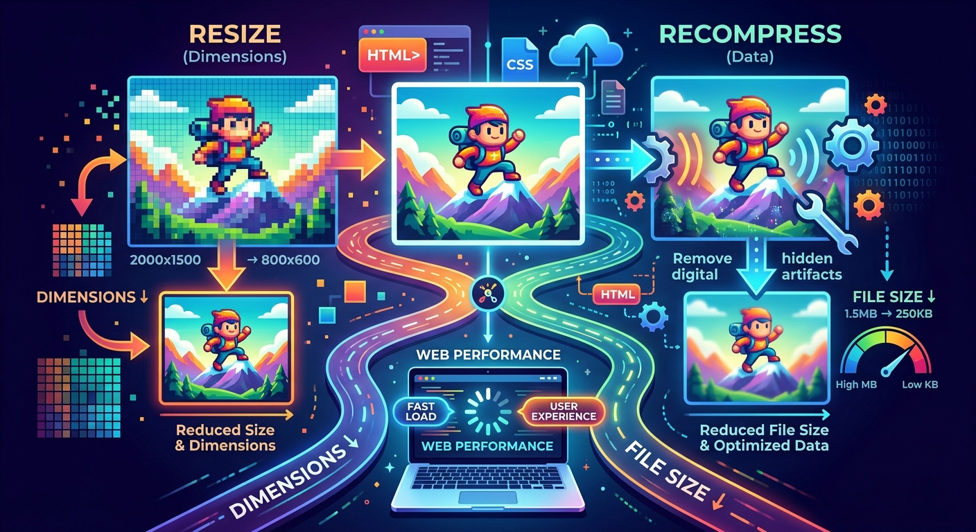 Resize or Recompress a PNG? How to Choose for Web Performance